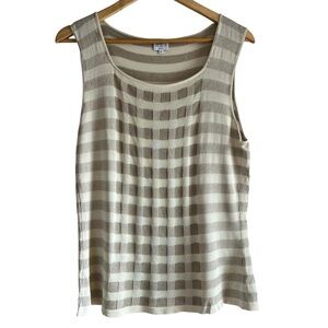 Armani metallic shimmer slinky viscose sleeveless top Sz 12 excellent condition